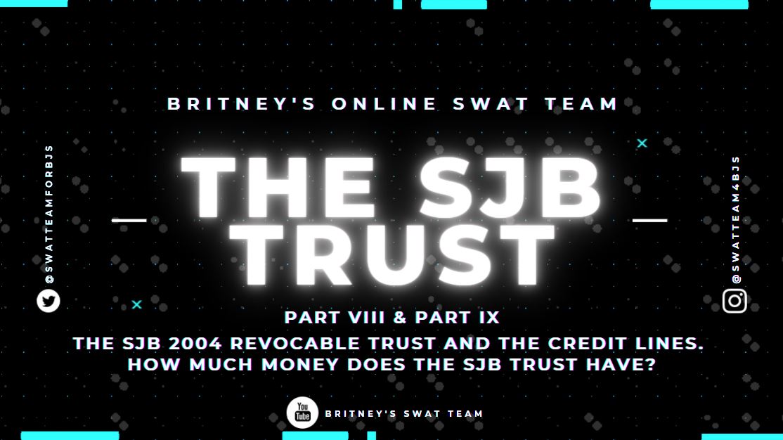 SwatTeamForBjs's tweet photo. 🚨 Double feature in The SJB Trust Series: live in less than 2 hours.
Including:
- a mystery loan and
- the question of how much money does The SJB Trust (and Britney) really has?
#FreeBritney #BritneySWATTeam #EndConservatorshipAbuse https://t.co/F7plzIDtVe