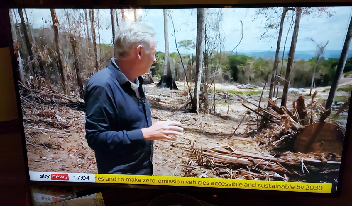 rsen5's tweet photo. @RHarrabin @SkyNews #StuartRamsay now reporting from Manaus, Brazil on devastating negative impacts of uncontrolled Amazon rainforest logging on local communities, biodiversity and rivers. Based on latest Brazilian data ☝ clear that rampant #deforestation to 2030 will continue #COP26 https://t.co/O2lSQiEZ55