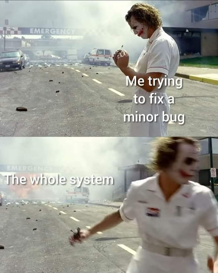 Minor improvements and bug fixes. Мем fixing bugs. bug fix memes. минорный баг. видео мемы fix.