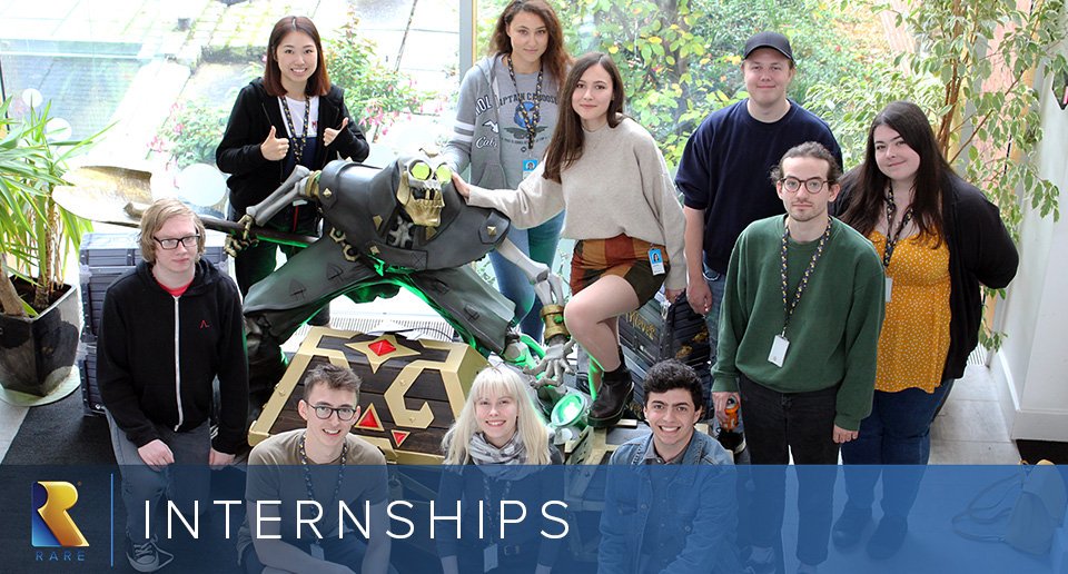 It's internship application time again, and for 2022 we've got Software Engineering roles and a Technical Art position seeking enthusiastic candidates! Take a look - January 9th is the deadline for anyone interested in joining us next July for a full year: aka.ms/RareInternship…