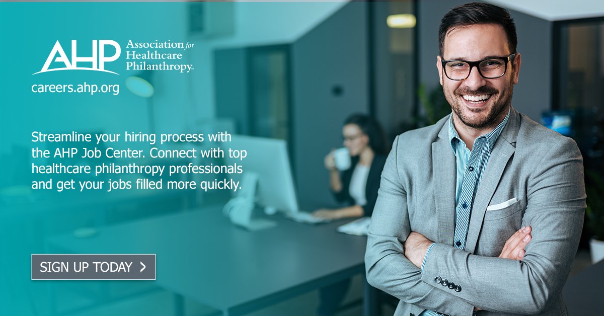 Hiring? We've got you covered with AHP's Career Center: bit.ly/3w8eimV #nowhiring #healthcarephilanthropy