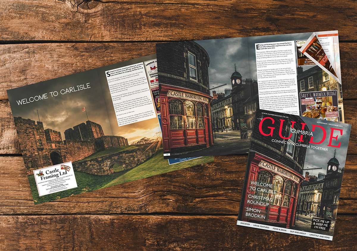 MJTurnerPhoto's tweet photo. Chuffed to have a selection of my Carlisle photography featured in the November/December 2021 issue of @thecumbriaguide magazine - including the front cover image π·π
#TheCumbriaGuide #CumbriaGuide #Carlisle #CityOfCarlisle https://t.co/956m9UHBSp