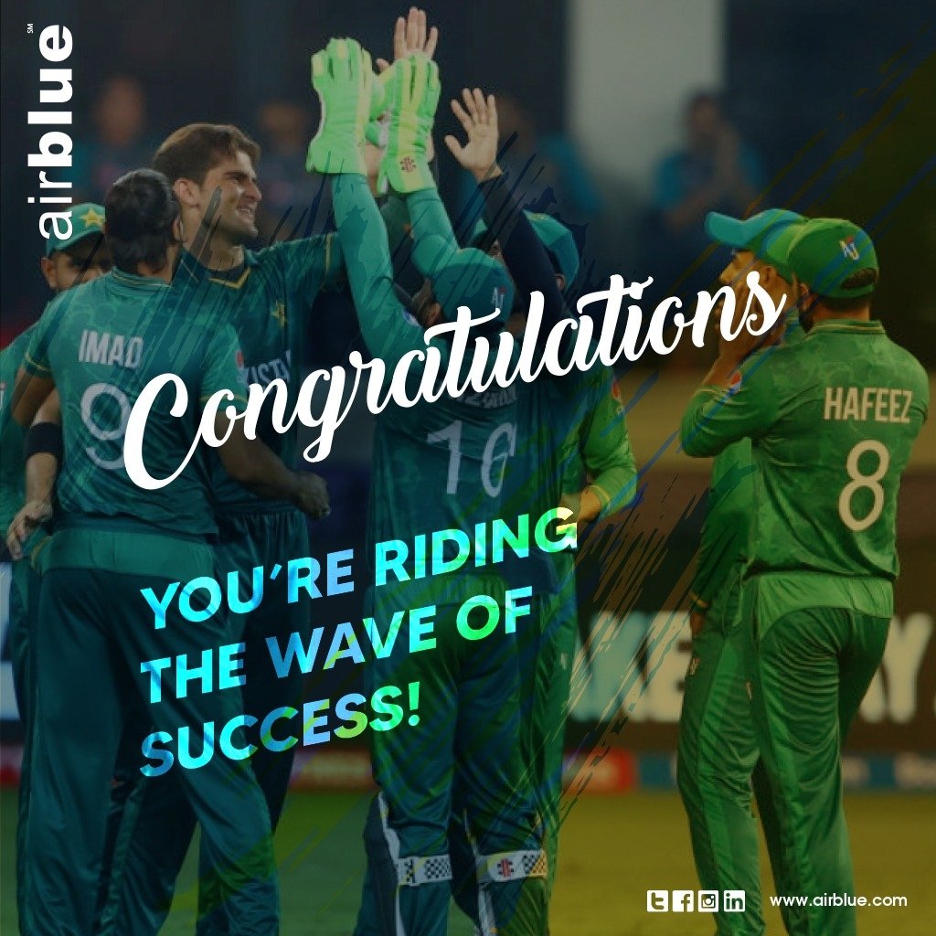 airblueairline's tweet photo. Way to go! Tons of #congratulations to #TeamPakistan on this victory. 

#airblue #flyingredefined #pakistant20cup #icct20worldcup2021 #pakistanvsnamibia https://t.co/MMygPsmORN
