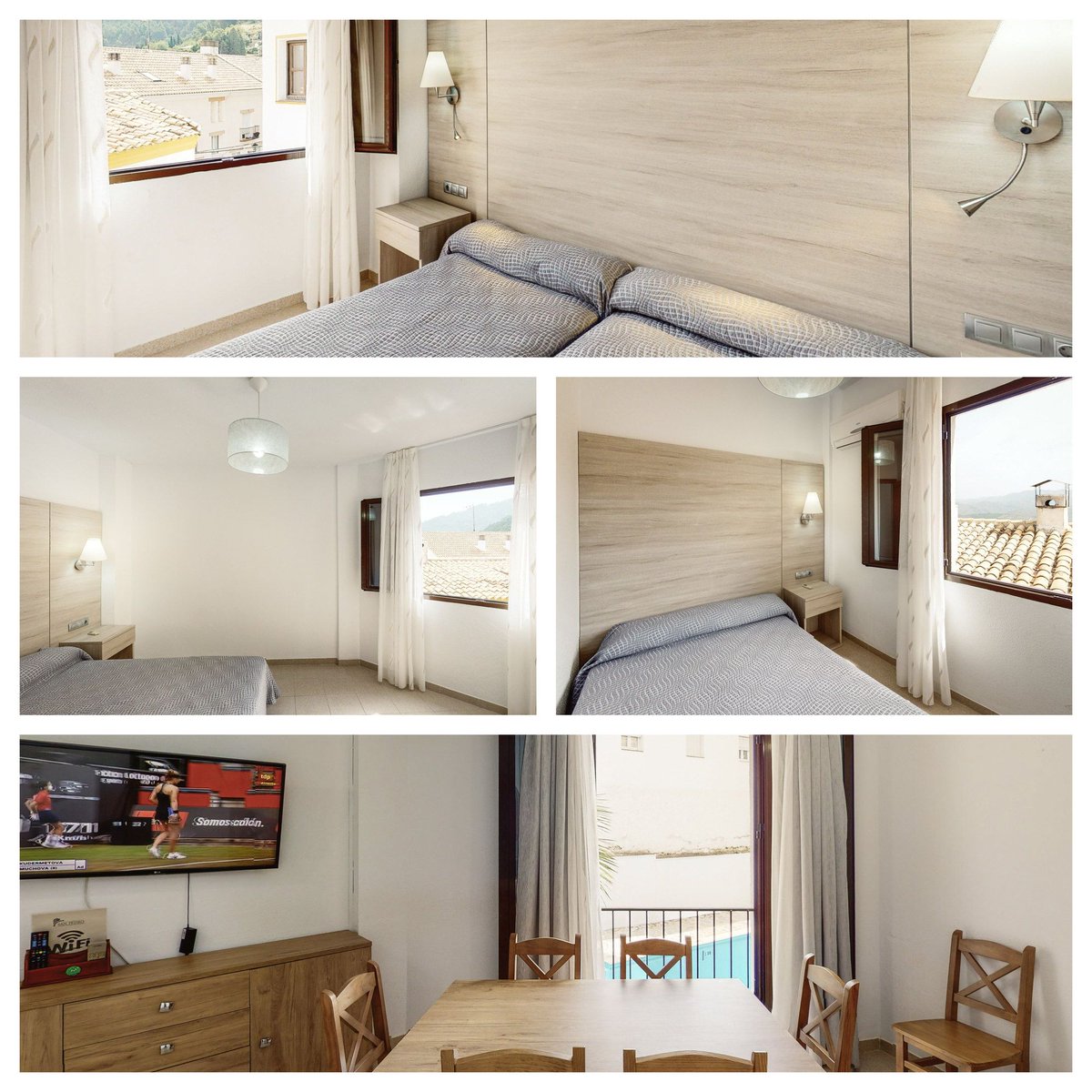 #APARTAMENTO DE 3 DORMITORIOS! Nuestros #Apartamentos San Pedro disponen de salón con sofá-cama, cocina con frigorífico y lavadora, baño completo, Tv, calefacción, lencería y menaje apropiado de cocina, comedor, aire acondicionado en el salón, garaje gratuito y WiFi gratuito.