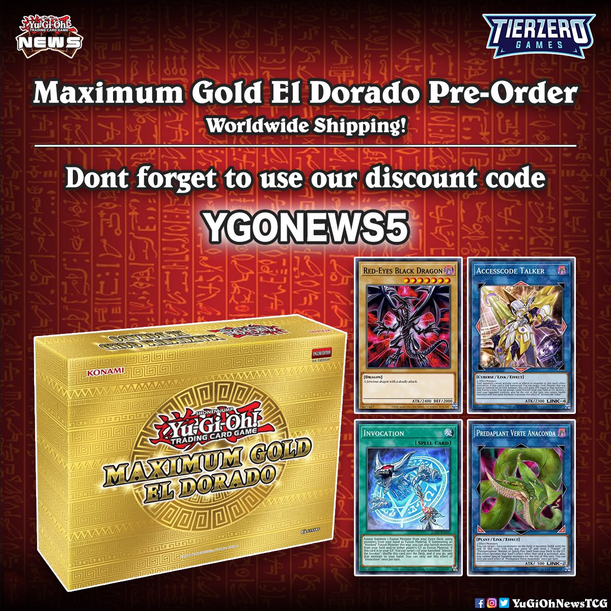 YuGiOh News on Twitter " 𝗧𝗜𝗘𝗥𝗭𝗘𝗥𝗢 Maximum Gold El Dorado PreOrder