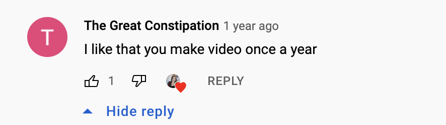 Philosophermit's tweet photo. HAHAHA i love this comment and username 🤣!!! Sorry I've been MIA for the past 11 months... going to try and put out 2021's video soon...(maybe) https://t.co/YuvXZMGORi
