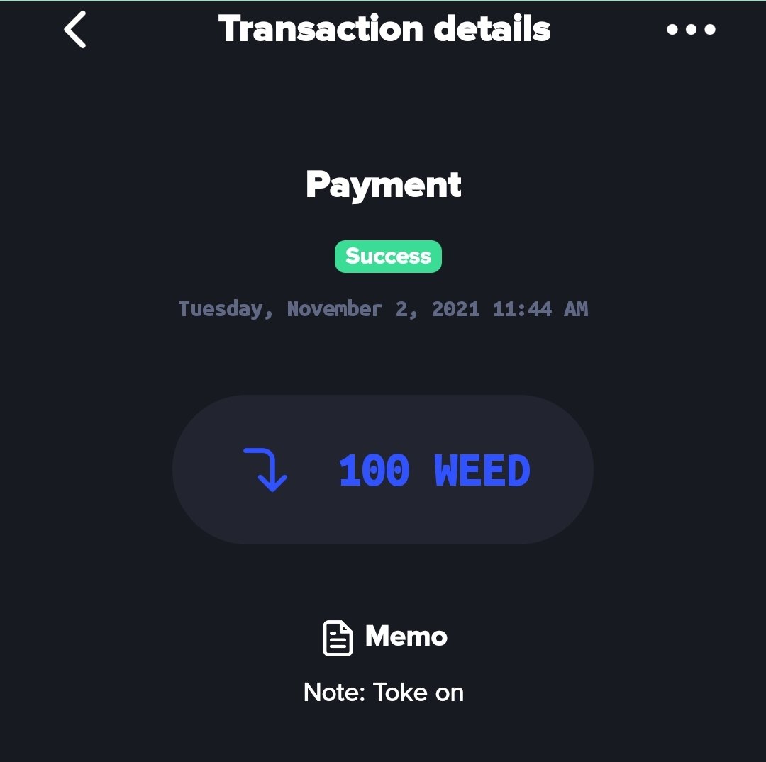 QuantamNobody's tweet image. @XRPLWeed how very kind of you to think of me today!  Thank you for this $WEED I will HODL as I &quot;toke on&quot;! #XRPL #XRPLWeed 💚