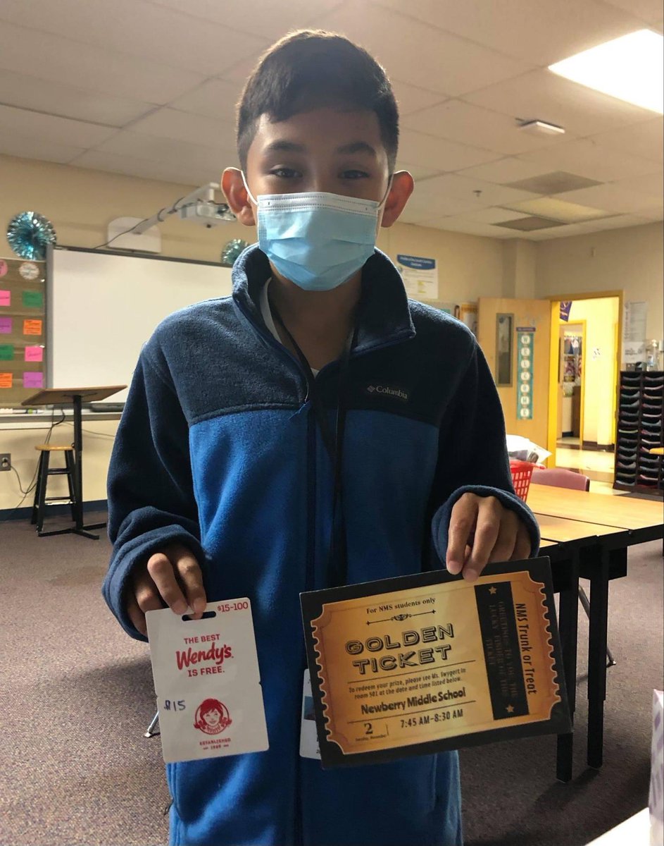 TigersNms's tweet photo. Congratulations to these students on winning our Golden Ticket winners from our Trunk or Treat event.

Jamya Howse

Anabell Juarez-Benitez

Ronaldo Luviano https://t.co/rIVx0jQWyk