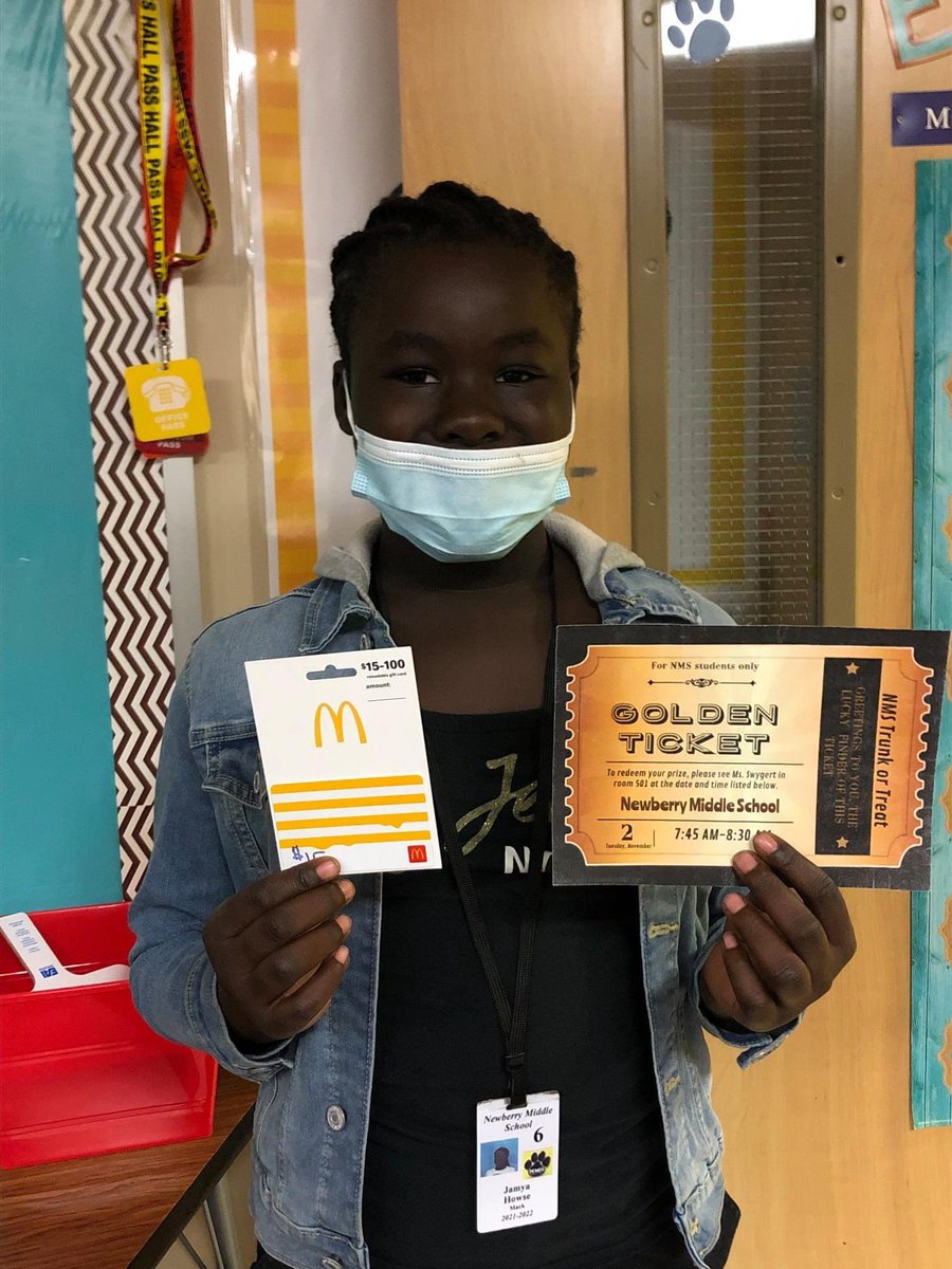 TigersNms's tweet photo. Congratulations to these students on winning our Golden Ticket winners from our Trunk or Treat event.

Jamya Howse

Anabell Juarez-Benitez

Ronaldo Luviano https://t.co/rIVx0jQWyk