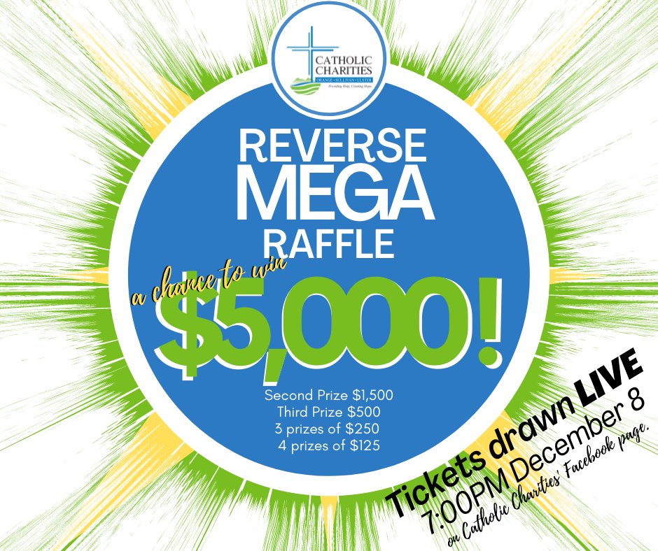 CathCharOSU's tweet photo. What would you do with $5,000? 
Gotta be in it to win it! 
Get your MEGA Raffle ticket today. 
Email kristin.jensen@cccsos.org https://t.co/JcAISPSQ7B