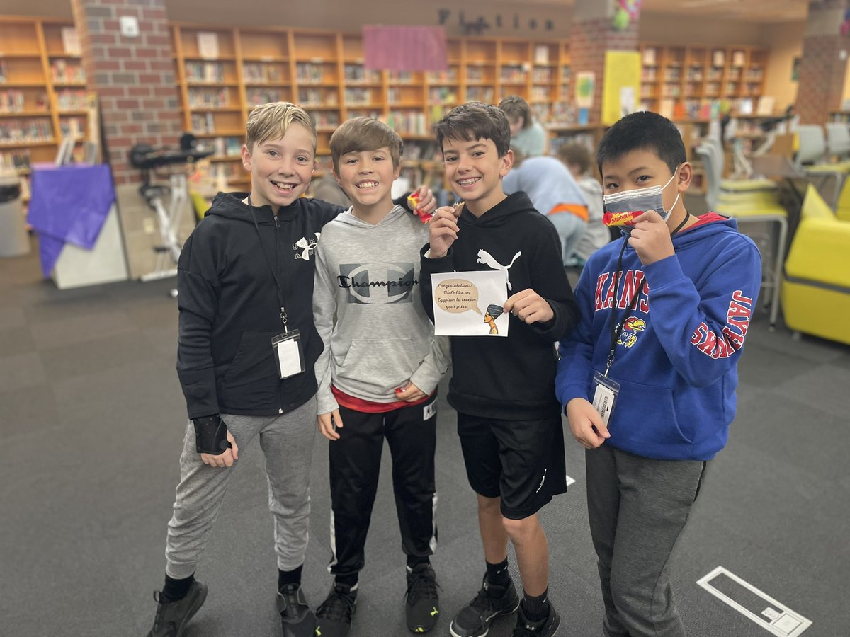 Library_ACMS's tweet image. My favorite part of doing a breakout is definitely the cheer when they make it! 6th grade has had quite the doozy today getting through Egypt!🐪🎉