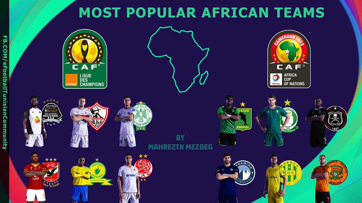 MartyCharginis's tweet photo. PES 2021 of Tunisian league saison 2022 with africain teams and all PES leagues and teams Updated
TED: Mahrez Horchani          
Kits : Mazen Header
Designer : Imtyez Chaibi

Tunisian league with Africain Teams
https://t.co/JildnrDvha

Tunisian league Only
https://t.co/NpxexalT6g https://t.co/J8C5jNtfXD