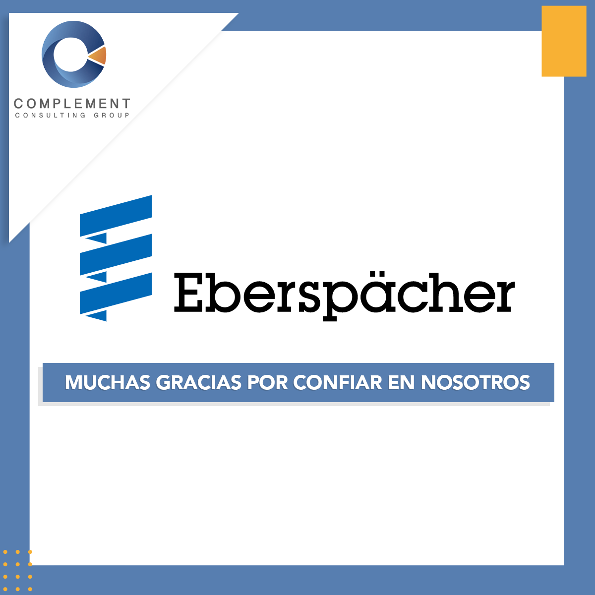 GroupComplement's tweet image. Muchas gracias a nuestro cliente GRUPO EBERSPÄCHER , una empresa del ramo automotriz establecida en Monterrey, NL. por confiar en nosotros para brindarle asesoría en:
✅Planeación Estratégica

#complementcg #consulting #Consultoría #GrupoSiac #planeaciónestratégica