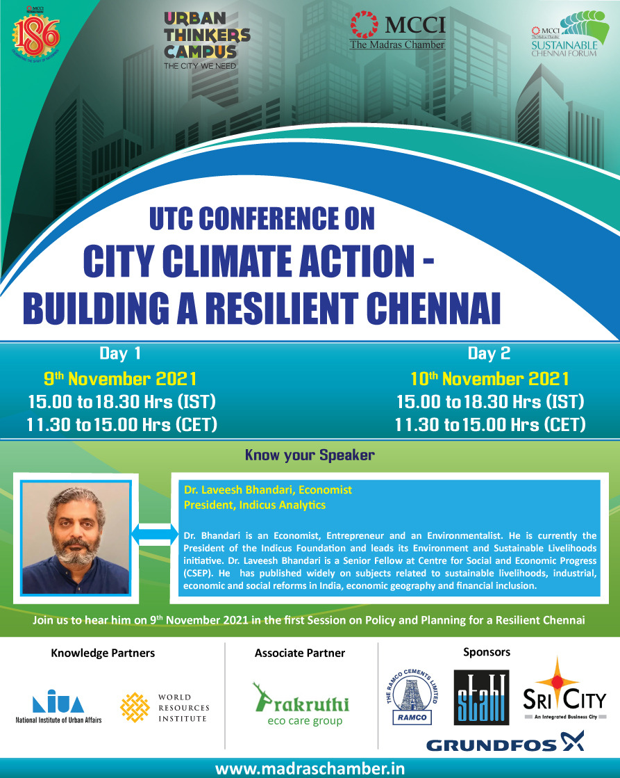 Indicus Foundation (@indicusorg) on Twitter photo Our President, Dr <a href="/laveeshbhandari/">Laveesh Bhandari</a> will be speaking on policy and planning for a climate-resilient Chennai. Join in for what promises to be an enlightening discussion. Details at madraschamber.in
<a href="/MadrasChamber/">The Madras Chamber - MCCI</a> <a href="/NIUA_India/">NIUA_India</a> <a href="/WRICitiesIndia/">WRI Cities India</a>
#UrbanThinkersCampus Our President, Dr <a href="/laveeshbhandari/">Laveesh Bhandari</a> will be speaking on policy and planning for a climate-resilient Chennai. Join in for what promises to be an enlightening discussion. Details at madraschamber.in
<a href="/MadrasChamber/">The Madras Chamber - MCCI</a> <a href="/NIUA_India/">NIUA_India</a> <a href="/WRICitiesIndia/">WRI Cities India</a>
#UrbanThinkersCampus