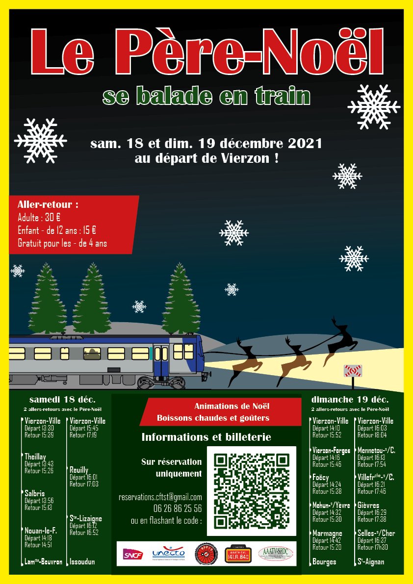 _cftst's tweet photo. 🎄Plus qu'un mois et demi avant les fêtes de Noël ! 

🎅 Offrez un merveilleux voyage à vos enfants à bord du train spécial du Père-Noël avec de nombreuses animations à bord pour petits et grands et des cadeaux offerts à chaque enfant ⤵️ https://t.co/IEIK0XxCBK