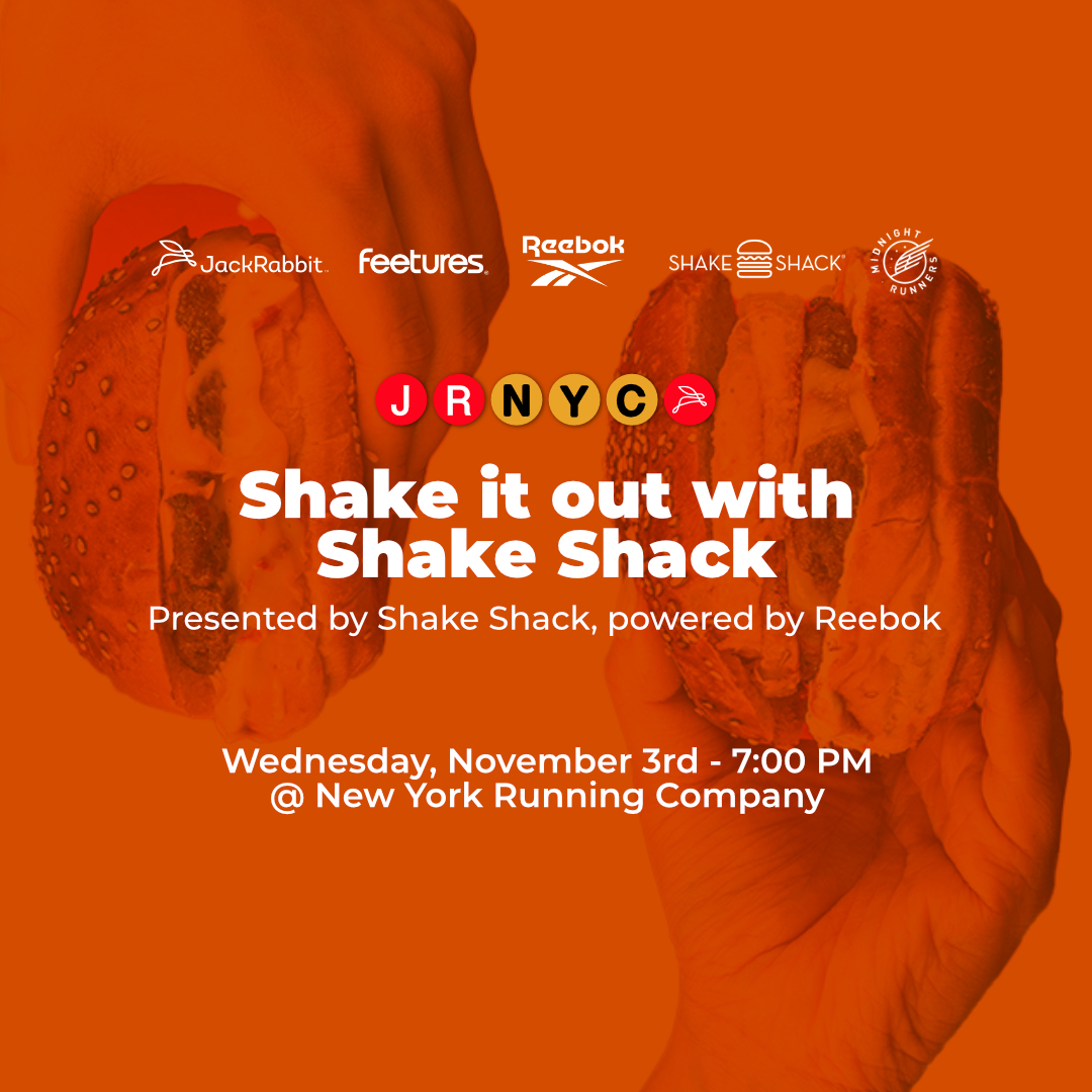 jackrabbit's tweet image. Next event up for this week: The annual Shake Shack Run

Join us for a run from our Time Warner store to Shake Shack UES for burgers &amp;amp; a free beer! 🍔🍺

@reebok and @feetures will be there to support with demo shoes and fun prizes

LINK BELOW TO REGISTER:
bit.ly/3pv60V3