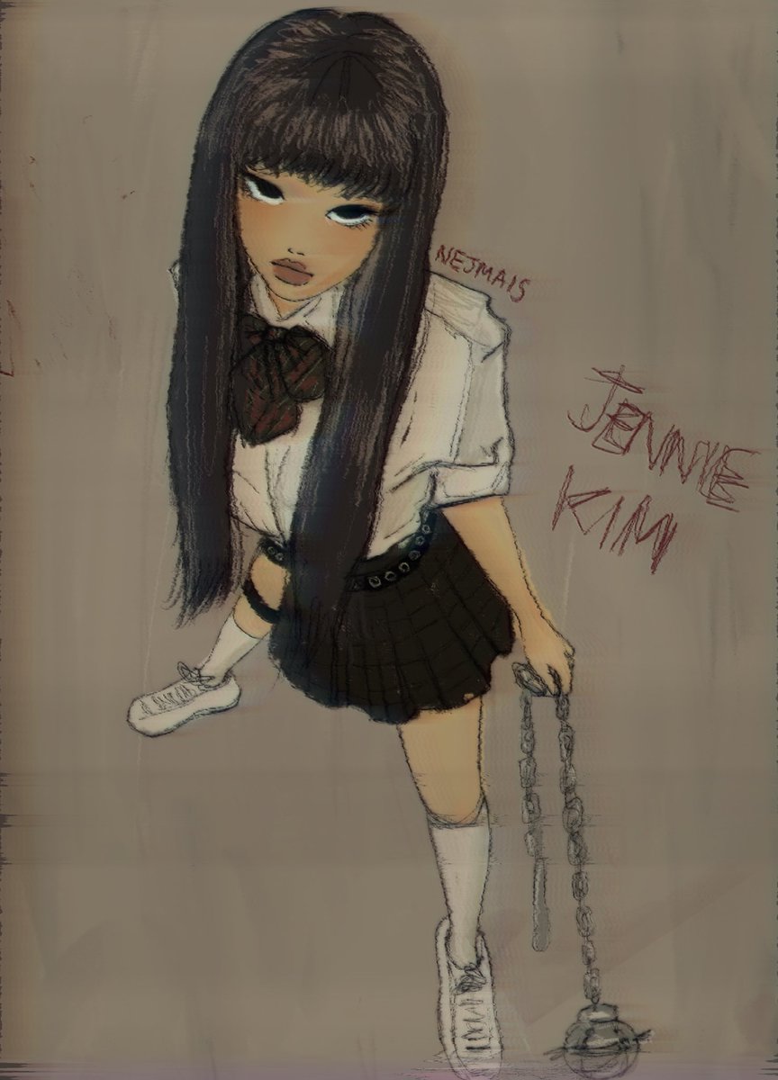 nejmais's tweet photo. #SKETCH: jennie kim as gogo yubari for halloween https://t.co/UTYzVGViNP