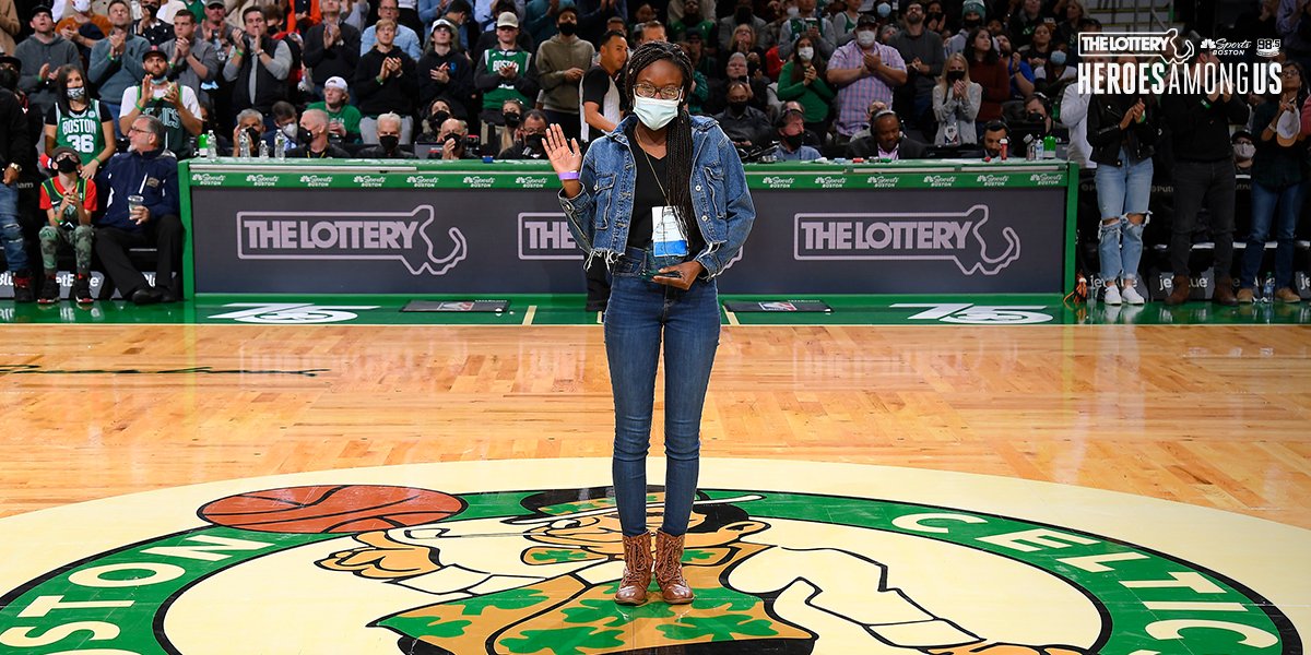 celtics's tweet image. Today’s @MAStateLottery #HeroAmongUs Verda Annan received Fitchburg High’s $40,000 General Excellence Scholarship. During her graduation ceremony she announced that she would donate the scholarship to students who needed it more.