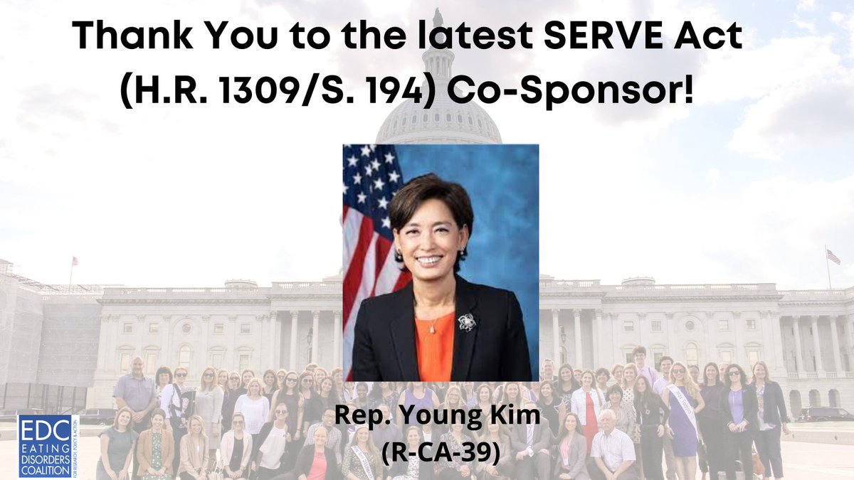 EDCoalition's tweet photo. Thank you @RepYoungKim for co-sponsoring the #SERVEAct #EatingDisorders https://t.co/DesMR8eG5C