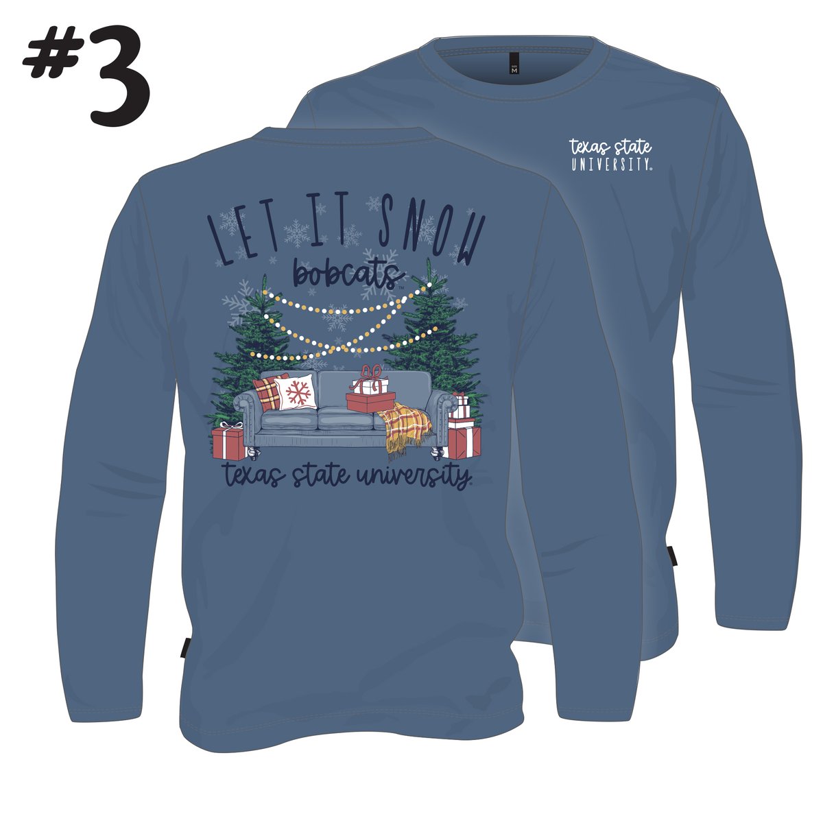 BarefootSM's tweet photo. ’Tis the season!! We need YOU to decide which Christmas tee we're going to print! Just comment "#1", "#2", “#3" OR "#4"  to cast your vote. The one with the most votes is the WINNER &amp; is put in your store! Thanks for voting! *Winner announced Friday* #shopbarefoot https://t.co/ojrabSjmoT