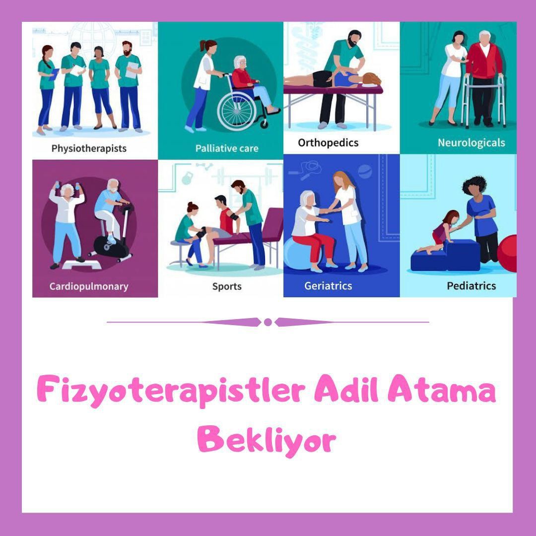 Fizyoterapistler hastaların günlük hayata bir an önce dönüş yapabilmesini sağladığından iyileşme sürecinde büyük bir önem taşıyor.Kamuda çalışan fizyoterapist sayısı arttırılmalıdır.
<a href="/RTErdogan/">Recep Tayyip Erdoğan</a>
<a href="/drtopaloglu/">Prof. Dr. Serkan Topaloğlu</a>
<a href="/halileldemir/">Halil ELDEMiR</a> 
<a href="/SYGMSB/">Sağlık Yatırımları Genel Müdürlüğü</a> 
<a href="/drtolgatolunay/">Tolga TOLUNAY</a>
Fizyoterapistler AdilAtansın