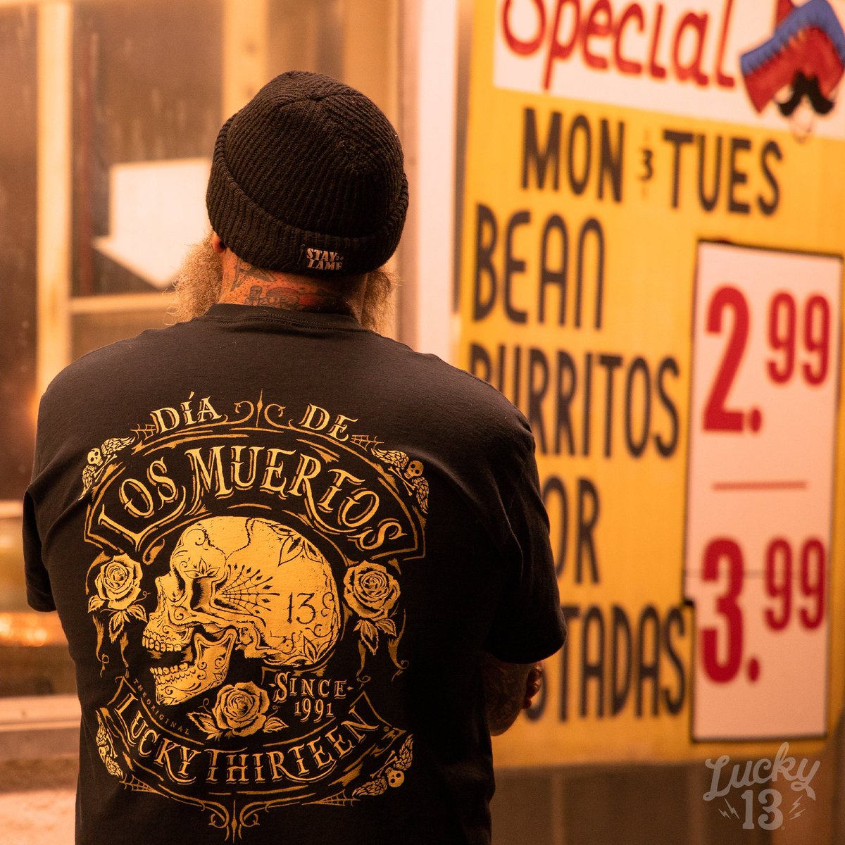 Day of the Dead 💀 
Dead Skull Tee | Lucky 13
🧍‍♂️: <a href="/sacredsteel/">Jason Wilson</a> 
#dayofthedead #diadelosmuertos #dead #skull #tee #tshirt #tshirts #blacktshirt #blacktshirts #losmuertos #est1991 #30years #lucky13
