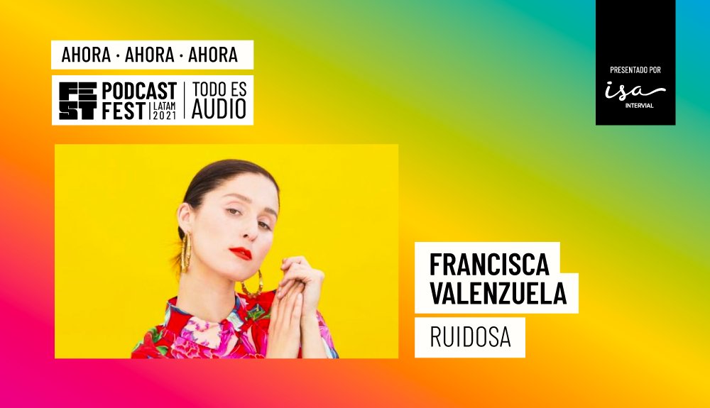 Tele13_Radio's tweet photo. ¡HOY a las 15:50! No te pierdas a @franciscamusic en #PodcastFest2021. La música y fundadora de @ruidosafest estará con @nicocastrog hablando sobre su trabajo en #RuidosaRadio✨
 
▶️Escúchalo acá: https://t.co/AFsonR1cOa
 
Presenta @ISAIntervial https://t.co/PoIdwm7tOE