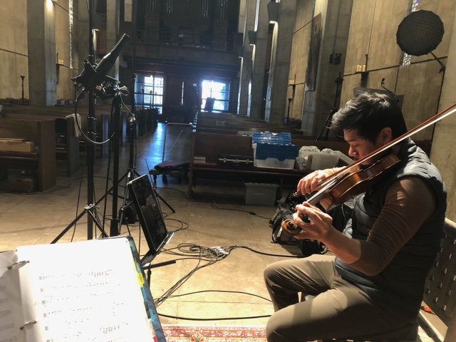telegraph4tet's tweet photo. We spent last Thursday and Friday recording Icarus in Flight with composer #RichardFestinger at St. Stephen's Church in Tiburon.
Happy to say it’s a wrap! And looking forward to hearing the final product soon.
#TelegraphQuartet #StringQuartet #Recording https://t.co/XE4QP3IBrU