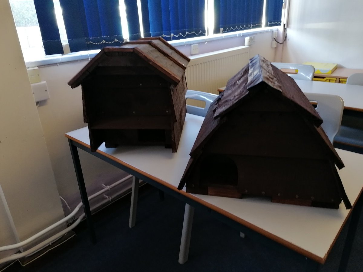 These amazing hedgehog homes were built by Tara, senior cleaner husband. We can't say thank you enough! The hedgehogs will hopefully love these little places to sleep for the winter. <a href="/tsas_norwich/">Thorpe St Andrew School and Sixth Form</a> <a href="/TSASAllotment/">Thorpe St Andrew School Allotment</a> @ThePapillonPro