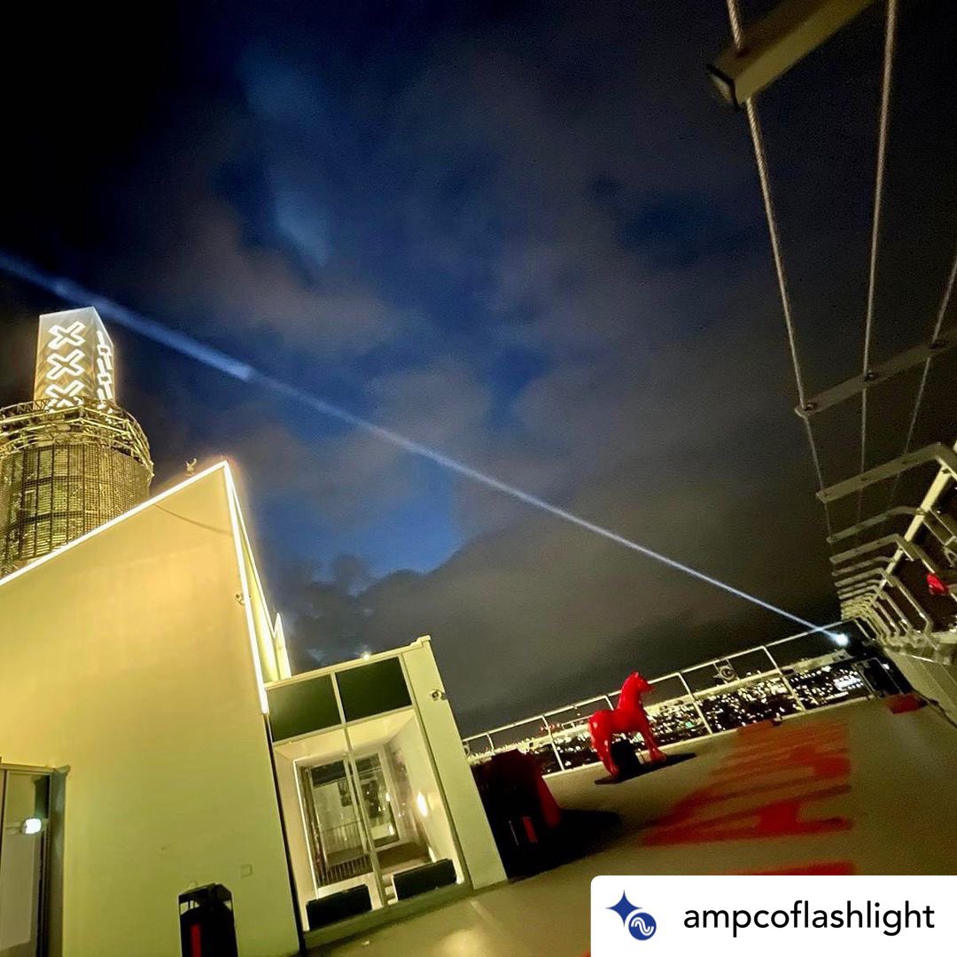 Robelighting's tweet photo. High above Amsterdam on the A’DAM Toren lookout with @AmpcoFlashlight working with Boris Acket, Chris Van Meer, and Apenkooi Events while using the @Robelighting #iPointe IP65 rated luminaire.
#robelighting #robeinnovation #ampcoflashlight #lightingtech #lightingdesign https://t.co/lJCCY9mmY6