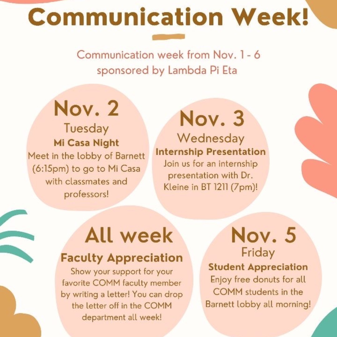 COMMatTSU's tweet photo. It's COMM Week! Come hang with Lambda Pi Eta at Mi Casa tonight. Join them, enjoy some delicious Mexican food, and share some COMM stories.  Both could be spicy . . . #COMMweek https://t.co/54MW9887bL