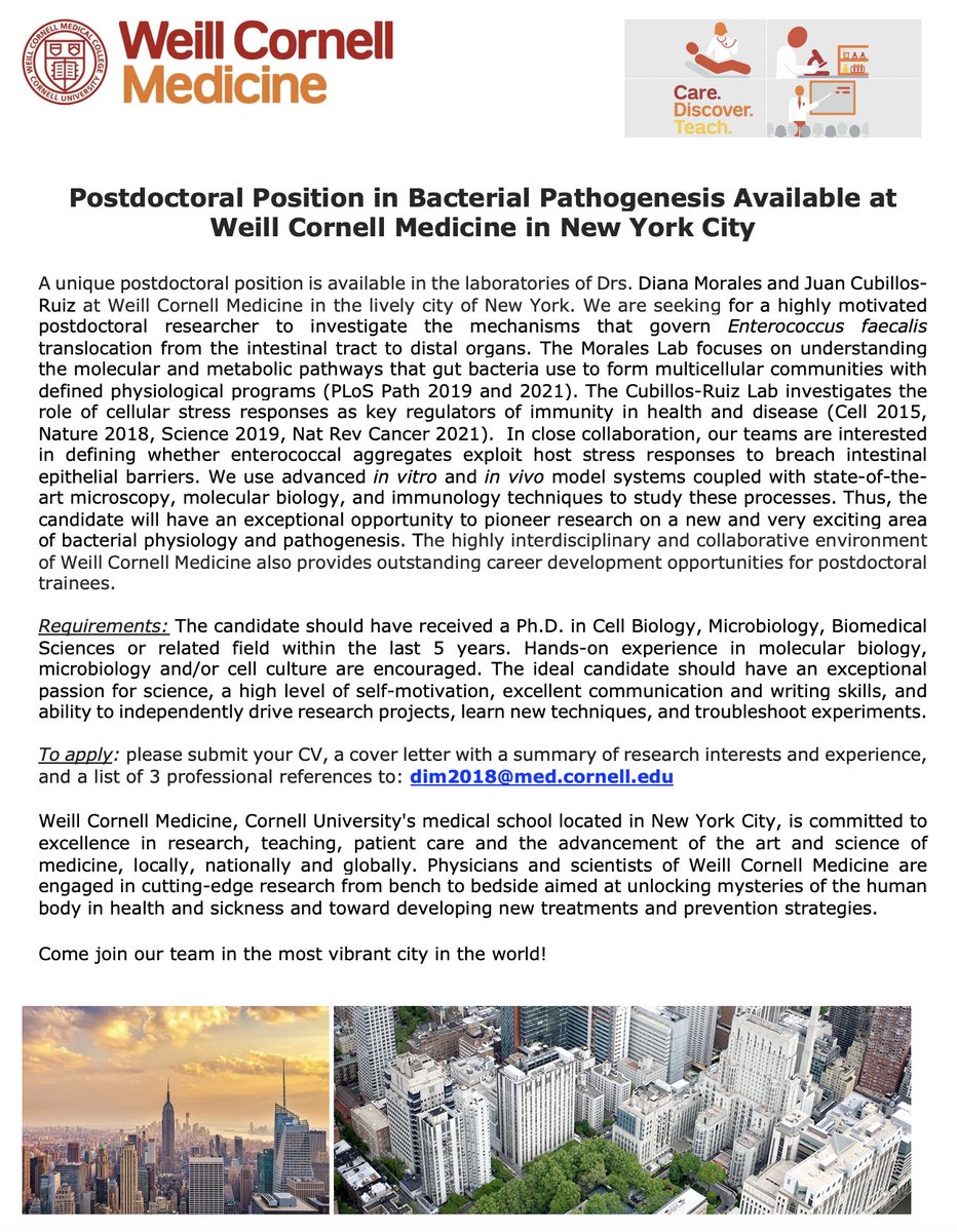 Juan Cubillos-Ruiz (@jcubruiz) on Twitter photo Interested in ER stress, immunity, and microbial gut translocation? Great postdoc opp available in our labs <a href="/WeillCornell/">Weill Cornell Medicine</a> in collaboration with <a href="/dianakmoralesg/">Diana K. Morales</a> <a href="/WCM_OBGYN/">Weill Cornell Medicine Ob/Gyn</a>. Details here 👇 -please share! dropbox.com/s/mechhm2g7e46… Interested in ER stress, immunity, and microbial gut translocation? Great postdoc opp available in our labs <a href="/WeillCornell/">Weill Cornell Medicine</a> in collaboration with <a href="/dianakmoralesg/">Diana K. Morales</a> <a href="/WCM_OBGYN/">Weill Cornell Medicine Ob/Gyn</a>. Details here 👇 -please share! dropbox.com/s/mechhm2g7e46…
