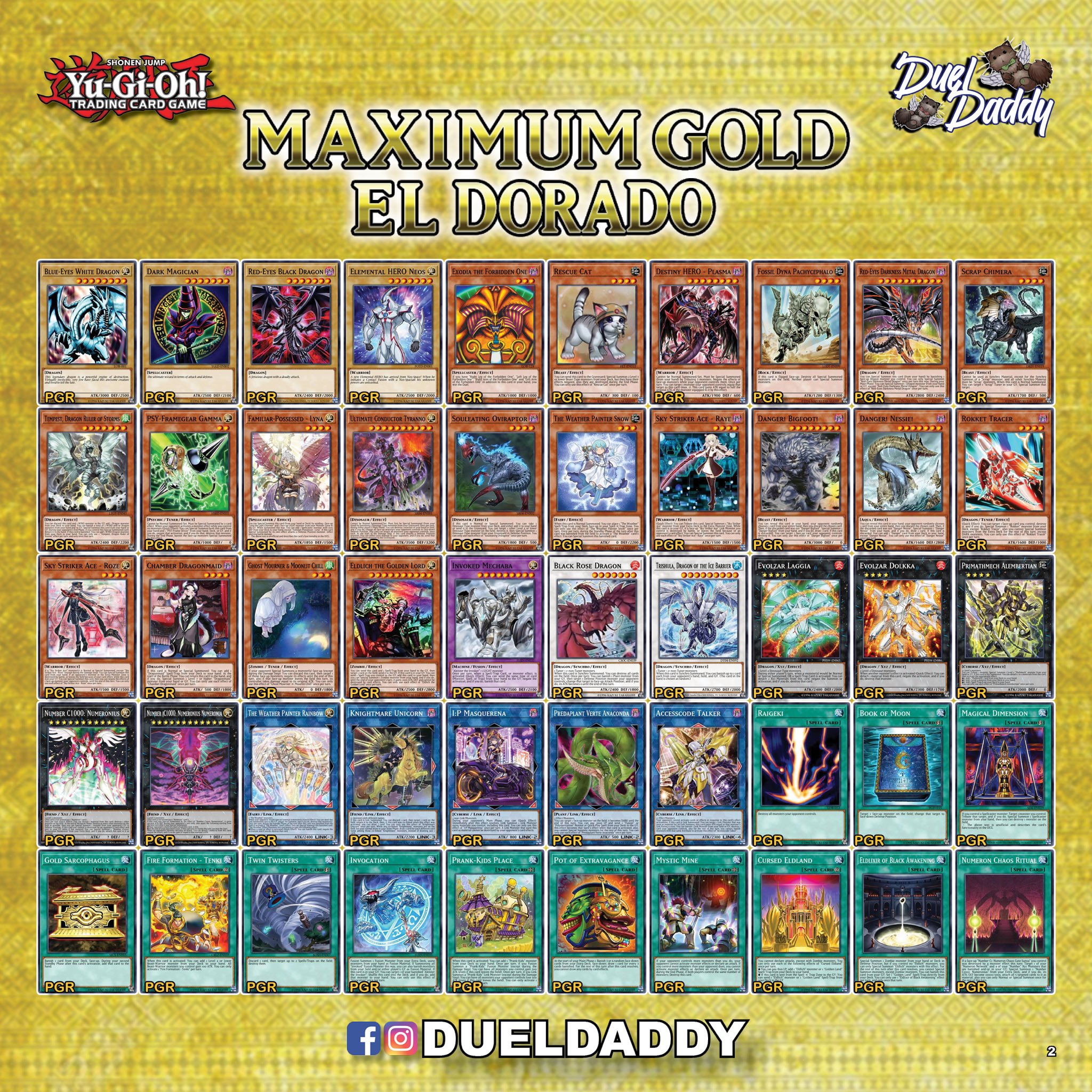 Duel Daddy On Twitter Full Set List For Maximum Gold El Dorado Is Here There Are Some Solid Reprints In Here Especially The Accesscode And Anaconda What Are You Excited For Most