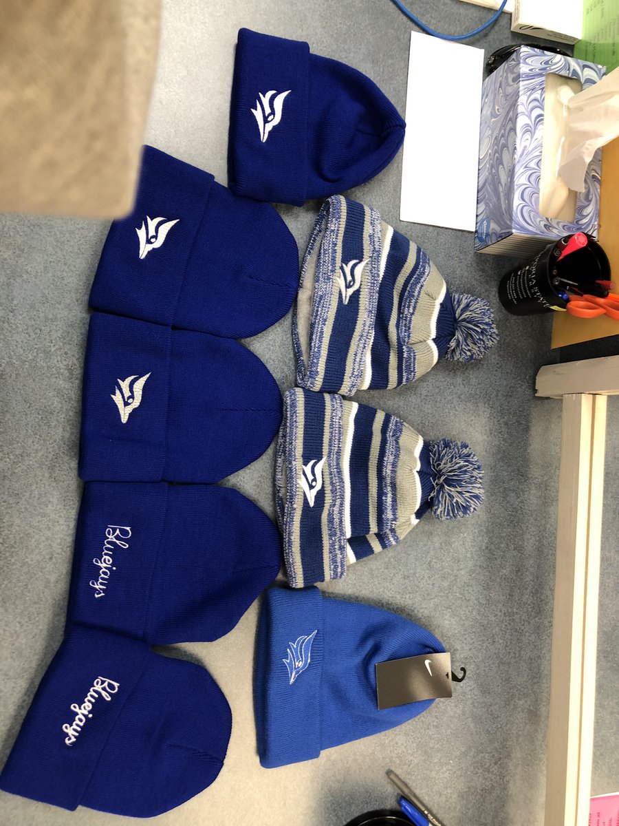 coachsawyer's tweet photo. Keep your head warm with these new stocking caps!  
Blue-$12 
Blue, Grey, and White- $15
Light Nike Blue- $18 https://t.co/fJwGr7LV6k