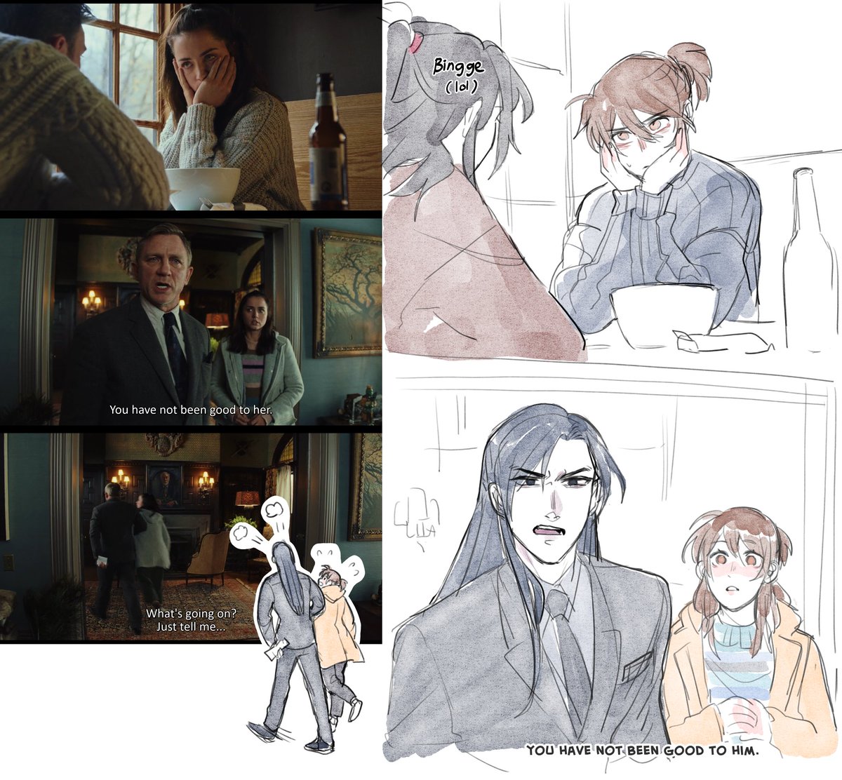 selwujun's tweet photo. Moshang x Knives Out AU 🗡️
scene sketches https://t.co/uEK8YCeMXz