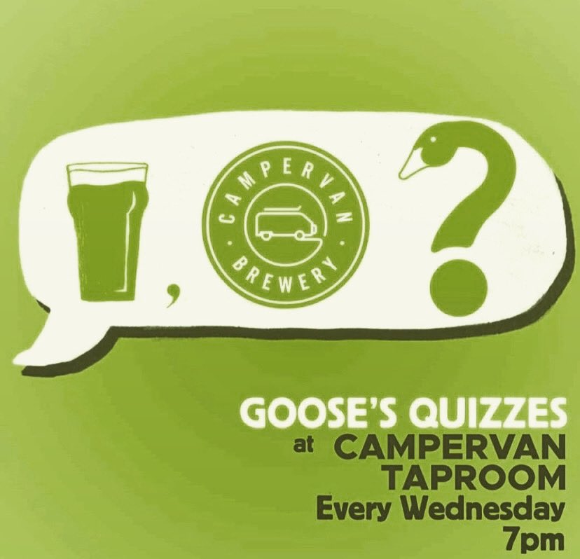 Join us for a quiz tomorrow night at Campervan Tap! First prize is a case of Campervan Beers 🍻😊🍺