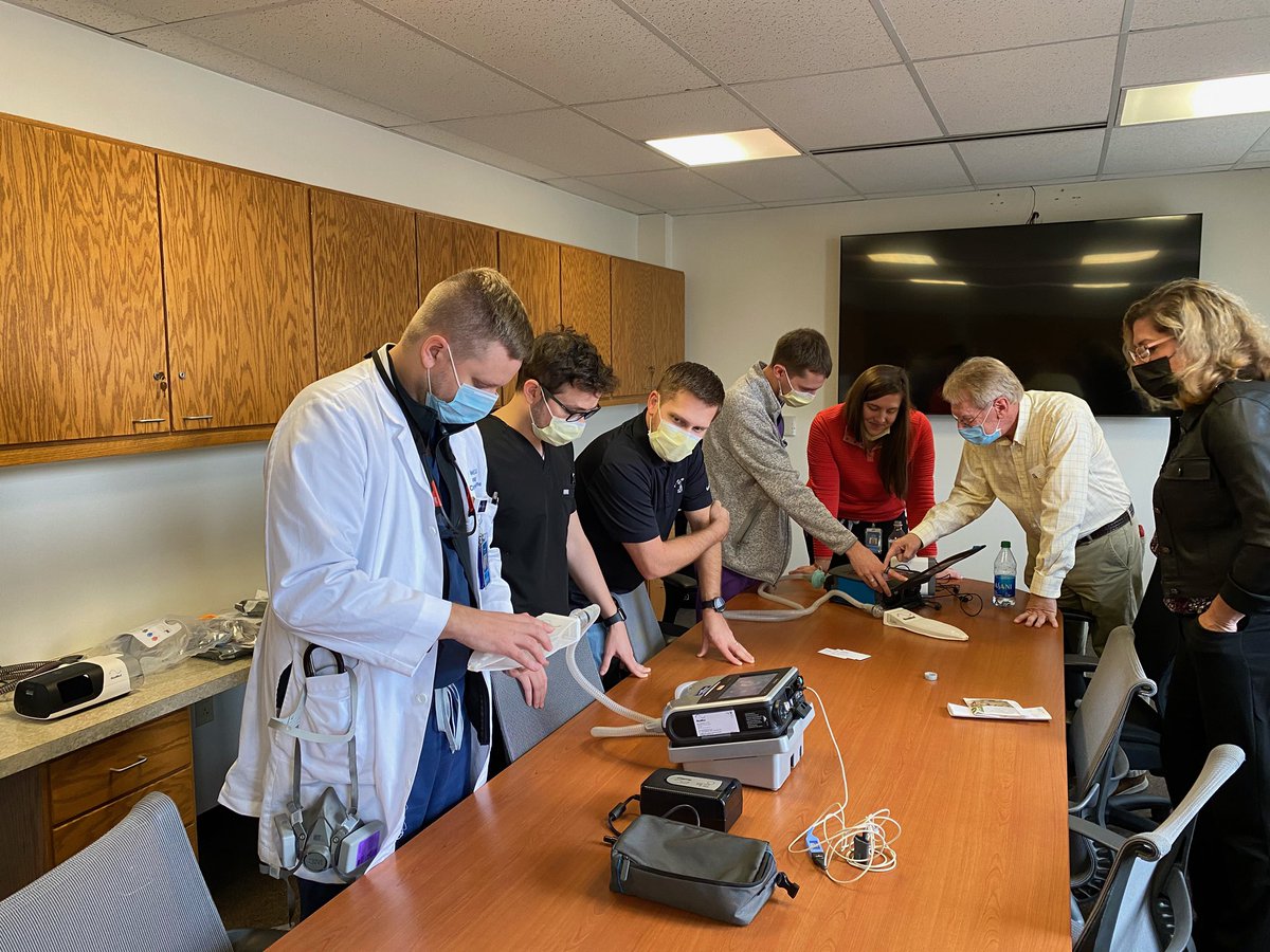 KU Pulmonary/ Critical Care Fellowship (@kupulmcc) on Twitter photo Pulm CC conference today on #sleep & #PAP #NIV devices and device selection as well as hands-on time to trouble shoot these complex sleep devices! #Simulation #Education cc <a href="/KUMC_GME/">University of Kansas Graduate Medical Education</a> <a href="/KUMedCenter/">KU Medical Center</a> <a href="/nvhstewart/">Nancy H. Stewart, DO, MS (she/her)</a> <a href="/lauraathomas/">Laura Thomas</a> <a href="/SahilMPandya/">Sahil Pandya</a> Pulm CC conference today on #sleep & #PAP #NIV devices and device selection as well as hands-on time to trouble shoot these complex sleep devices! #Simulation #Education cc <a href="/KUMC_GME/">University of Kansas Graduate Medical Education</a> <a href="/KUMedCenter/">KU Medical Center</a> <a href="/nvhstewart/">Nancy H. Stewart, DO, MS (she/her)</a> <a href="/lauraathomas/">Laura Thomas</a> <a href="/SahilMPandya/">Sahil Pandya</a>
