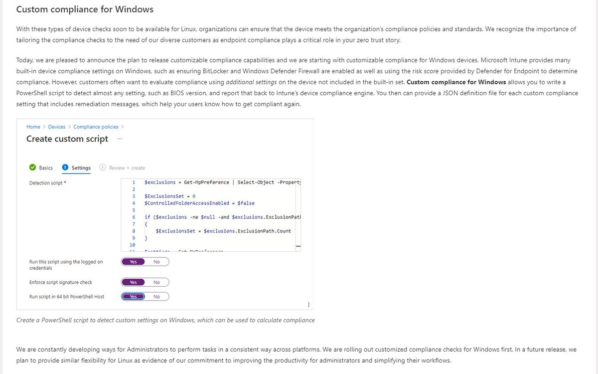 UniverseCitiz3n's tweet photo. And I thought that this day couldn't get better...
CUSTOM COMPLIANCE FOR WINDOWS!!
#powershell #intune #windows #mem #ignite2021 https://t.co/0TxUrNjc70