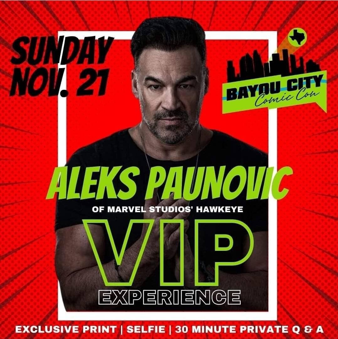 CuddlePuddleNtn's tweet photo. Reposted from @ConBayou Want to get up close and personal with @alekspaun ?? Add on to your ticket with the ALEKS PAUNOVIC VIP EXPERIENCE
Your $100 ADD ON Includes:
AN EXCLUSIVE PRINT
A SELFIE
A 30 MINUTE LIMITED PRIVATE Q&A
Go to https://t.co/up0nzUuHW4 for more info https://t.co/RsU7e5B2z4