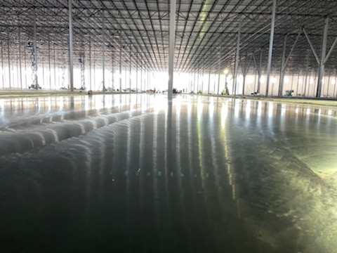 The spec. for our client calls for F-Min65 on 390+ foot aisles. Our Ace Avant crews are consistently delivering F-min100 or better. Simply awesome work team members! #superflat #concretefinishing #industryleading #teameffort