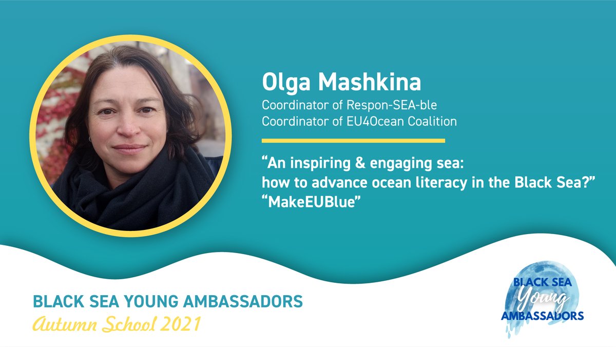 Olga Mashkina, Coordinator of #EU4Ocean Coalition, reflected her significant experiences on how to
✅advance ocean literacy in #BlackSea
✅create, translate& communicate knowledge to bring a better understanding of seas & oceans
✅succeed in #EUBlueSchools & #MakeEUBlue campaigns