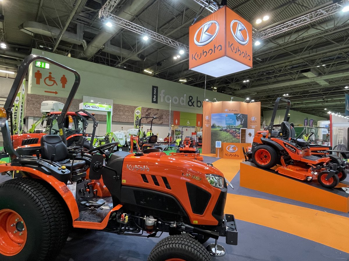KubotaUK's tweet photo. We're all set up and ready to see you at #SALTEX21 tomorrow! We cannot wait to show you our range, so don't forget to pop by stand C070 if you're visiting tomorrow.
#CompleteGreenkeepingSolution #SeeYouAtSaltex https://t.co/Djr2fQD5db