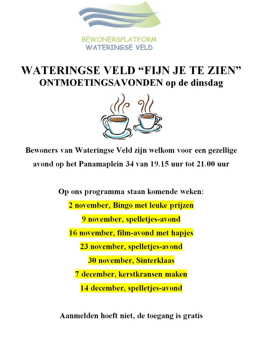 Bewoners Platform Wateringse Veld (@bpwatveld) on Twitter photo 