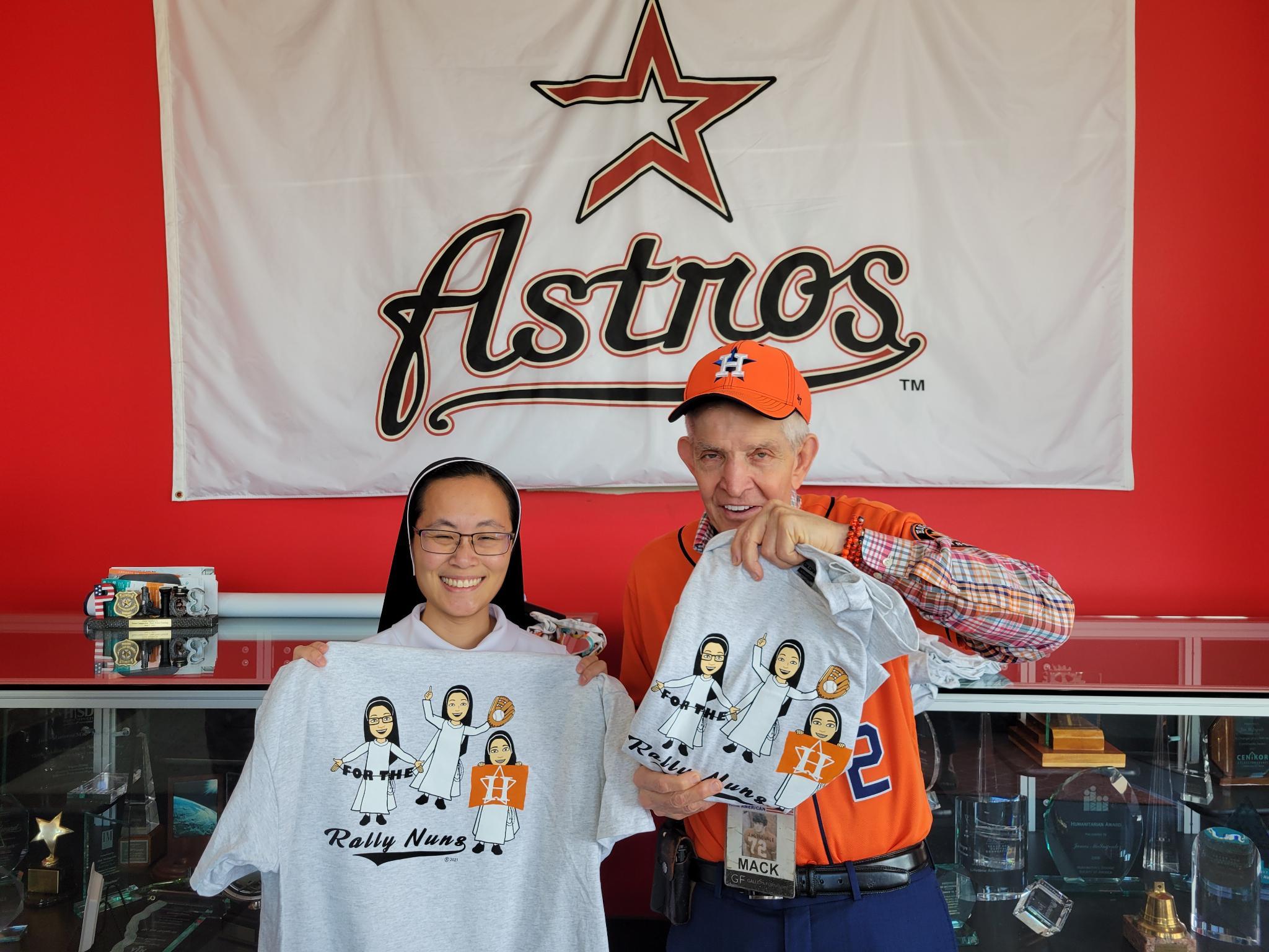 MattressMack on X: Get your Rally Nuns shirt at Gallery Furniture 6006 N.  Freeway right now! #ForTheH  / X