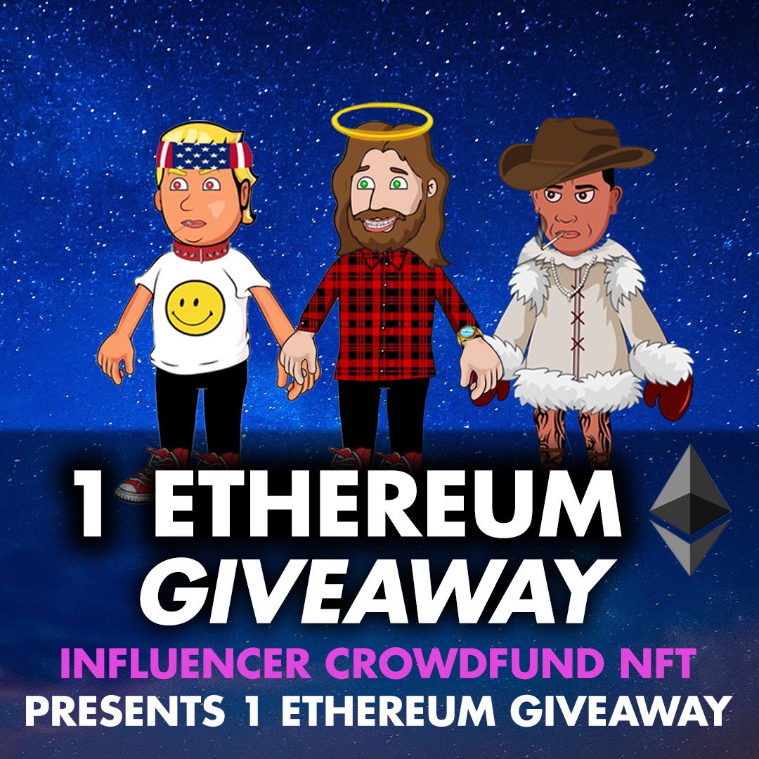 crowdfund_NFT's tweet photo. 1 Ethereum Giveaway now live. Good luck to everyone. We can’t wait to launch this is going to be one of the most lucrative projects in history. https://t.co/hsCNNK3M37