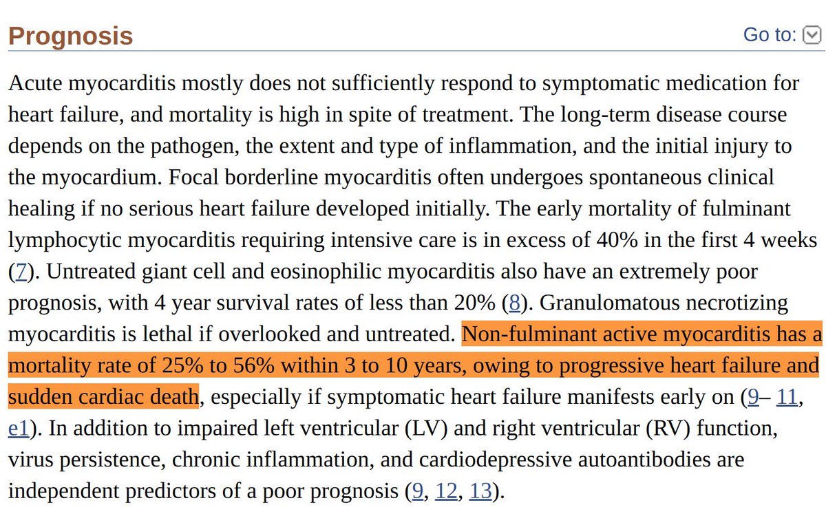 RealDrGina's tweet photo. If a 5 year old develops "mild Myocarditis," there is a 50/50 chance they won't live to see their 15th birthday.
This is what we are doing to our CHILDREN, for political statement!
(Source: NIH) https://t.co/vEyQhCzxQ3