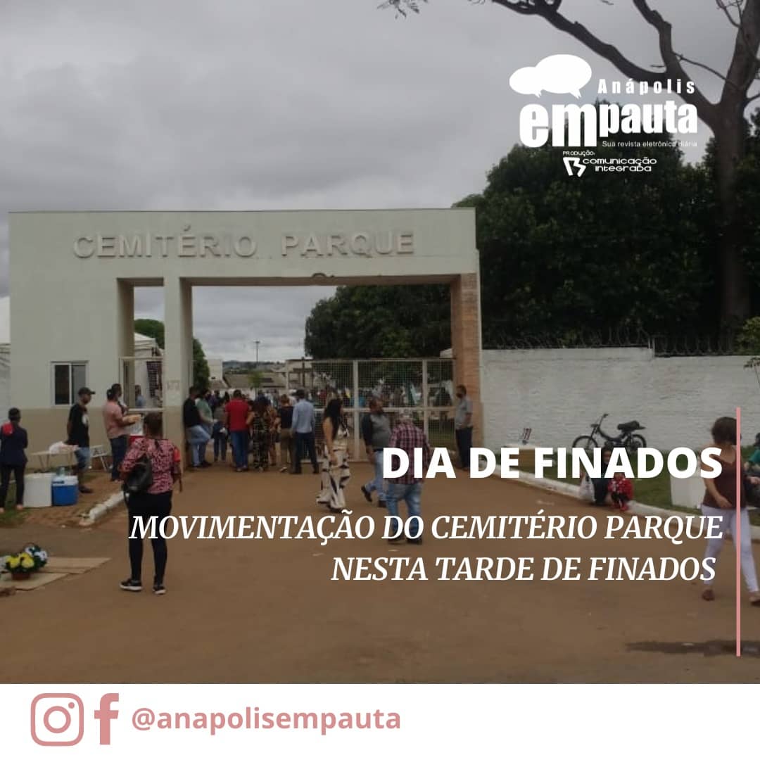 AnapolisEmPauta's tweet photo. Dia de Finados: acompanhamos a movimentação dos cemitérios em Anápolis

A maioria dos anapolinos optaram por visitar seus entes queridos sepultados nos cemitérios Parque e São Miguel  no período da manhã desta terça-feira (02/11), onde se celebra o Dia de Finados. https://t.co/SaJZOOENdH