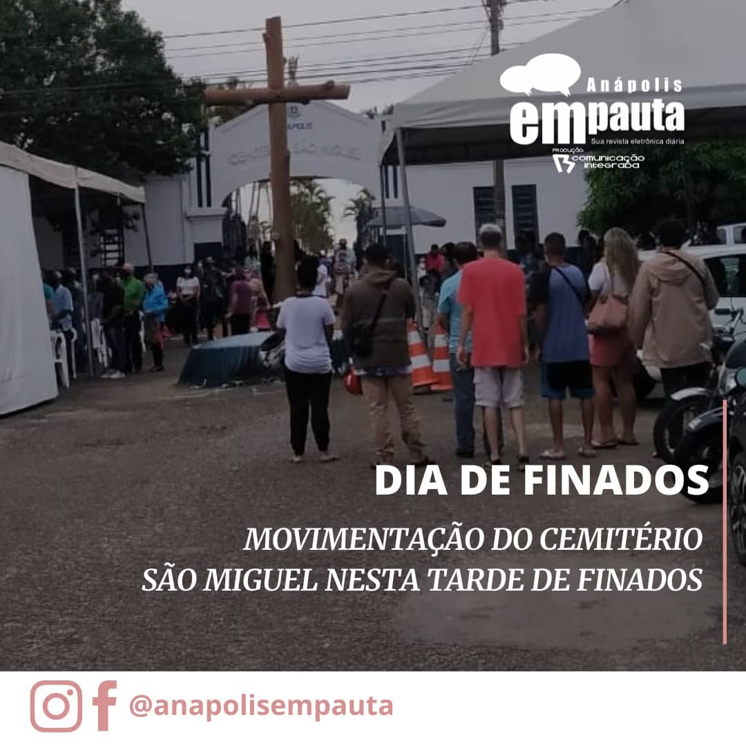 AnapolisEmPauta's tweet photo. In loco, acompanhamos a movimentação nesta tarde dos dois cemitérios citados. 
Pelas fotos, o Cemitério Parque está com pouca presença de visitantes, em contrapartida no cemitério São Miguel, a movimentação é um pouco maior agora à tarde, https://t.co/8wx3leevAo