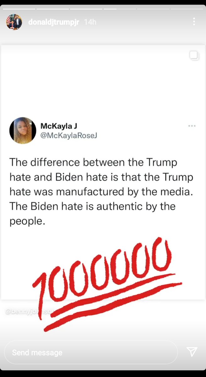 McKaylaRoseRed's tweet photo. OMG! Donald Trump Jr reposted me! https://t.co/6tOzxEd9YN