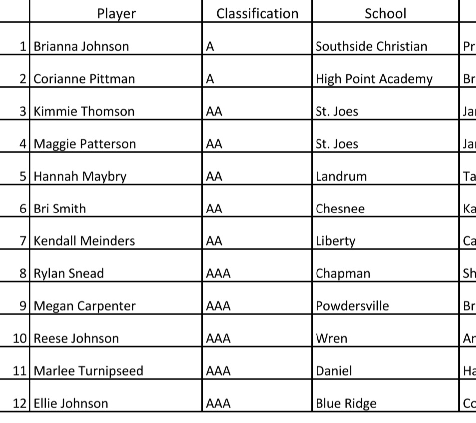 Rosters for North-South All-Star volleyball matches